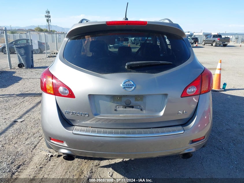 2010 Nissan Murano Sl VIN: JN8AZ1MU9AW020246 Lot: 39887800