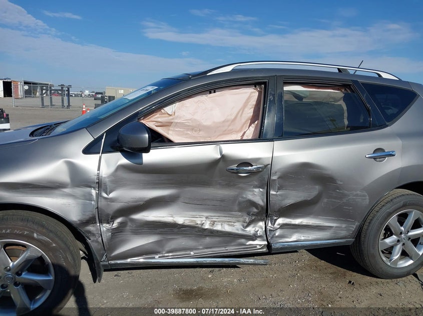 2010 Nissan Murano Sl VIN: JN8AZ1MU9AW020246 Lot: 39887800