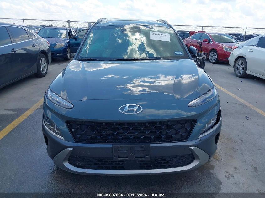 2022 Hyundai Kona Limited VIN: KM8K53A30NU924390 Lot: 39887894