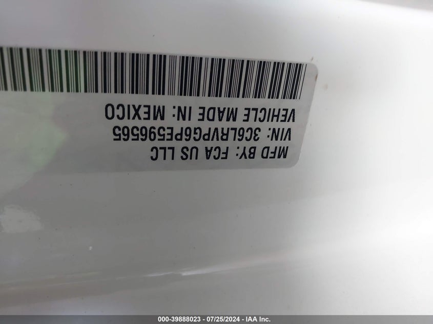 VIN 3C6LRVPG6PE596565 2023 RAM PROMASTER 2500 2500 HIGH
