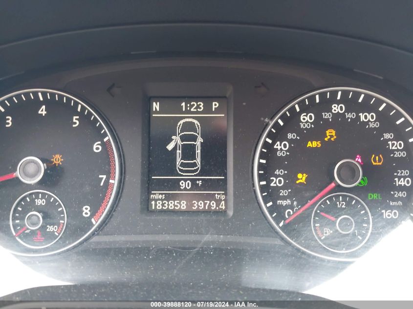 2012 Volkswagen Passat 2.5L Se VIN: 1VWBP7A36CC027712 Lot: 39888120