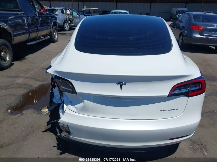 2022 Tesla Model 3 Long Range Dual Motor All-Wheel Drive VIN: 5YJ3E1EB7NF193349 Lot: 39888308