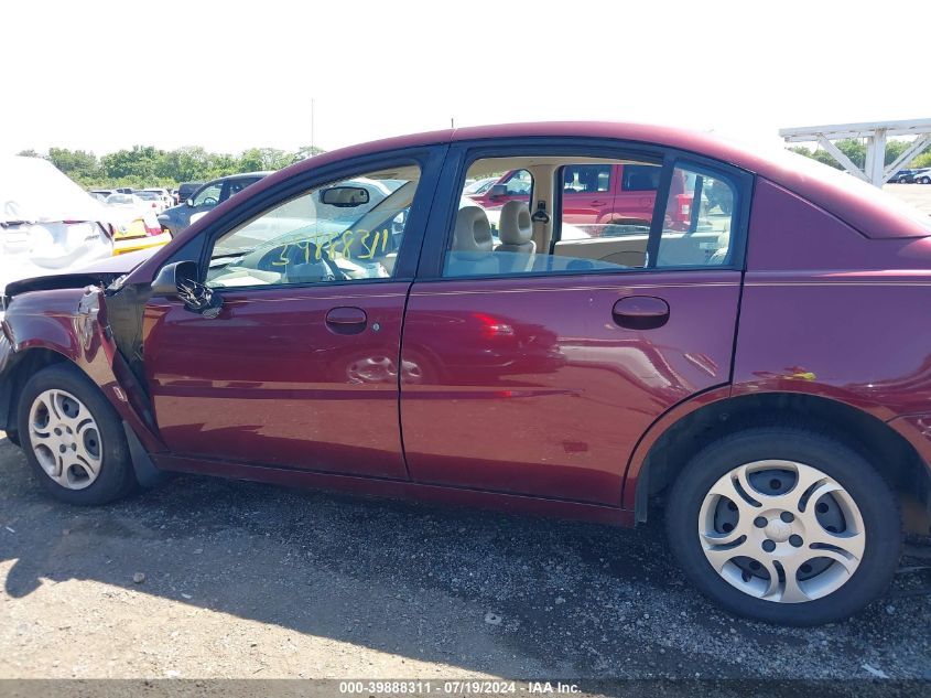 2003 Saturn Ion 2 VIN: 1G8AJ52FX3Z186169 Lot: 39888311