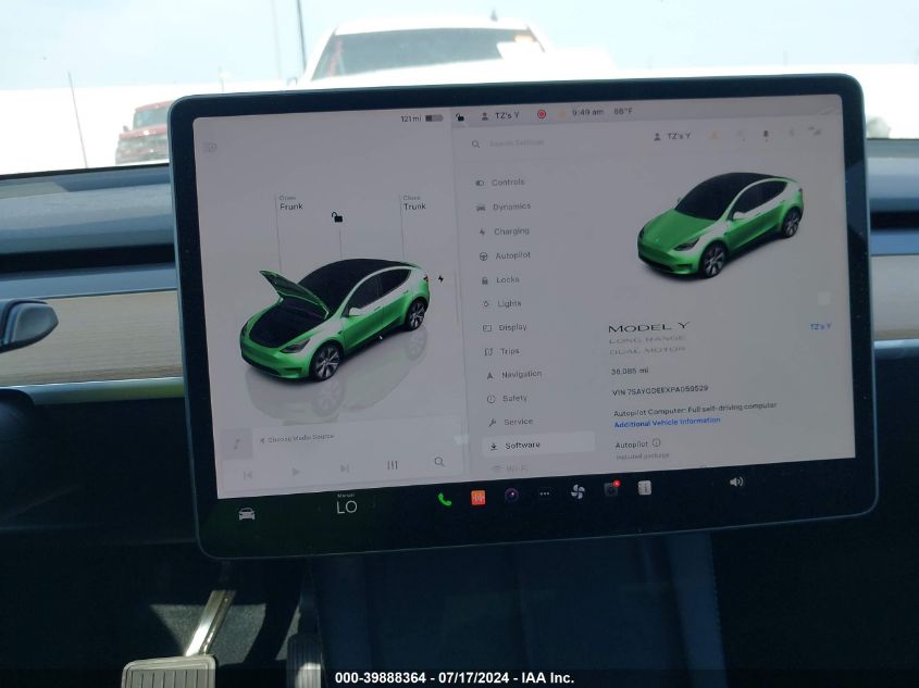 7SAYGDEEXPA059529 2023 Tesla Model Y