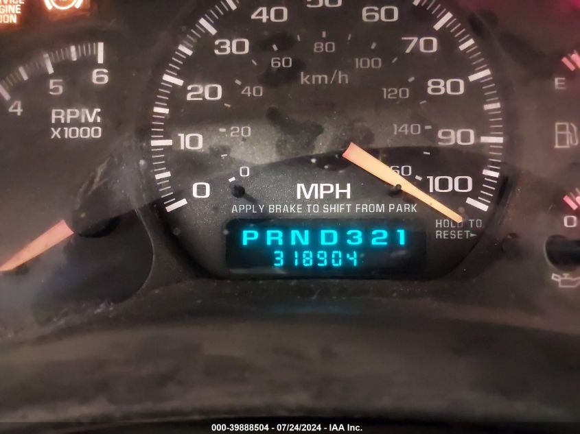 2001 Chevrolet Tahoe Lt VIN: 1GNEK13T91R154576 Lot: 39888504