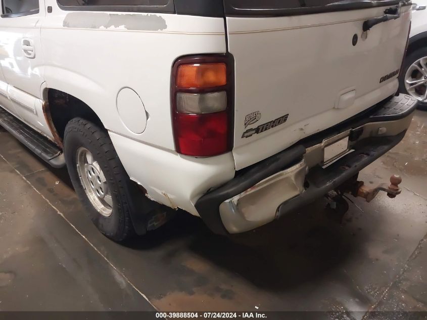 2001 Chevrolet Tahoe Lt VIN: 1GNEK13T91R154576 Lot: 39888504