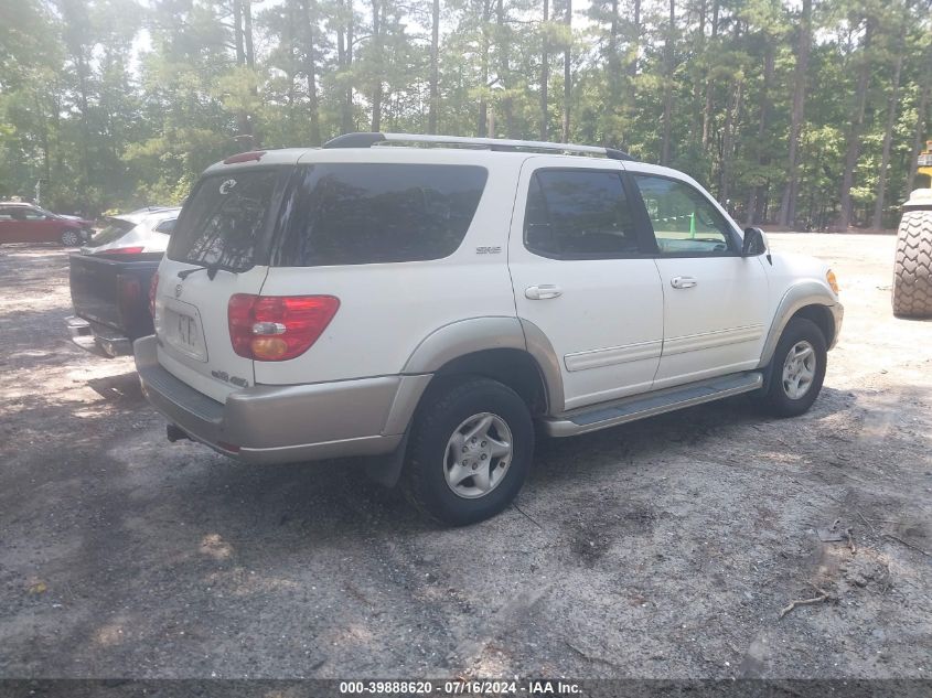 2001 Toyota Sequoia Sr5 V8 VIN: 5TDBT44A61S050264 Lot: 39888620