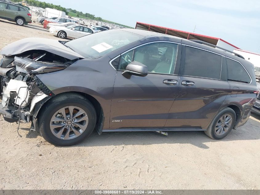 2021 Toyota Sienna Xle VIN: 5TDJRKEC9MS024292 Lot: 39888681