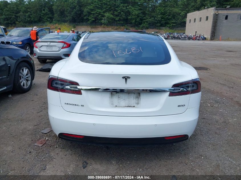 2016 Tesla Model S 60D/70D/75D/85D/90D VIN: 5YJSA1E27GF149314 Lot: 39888691