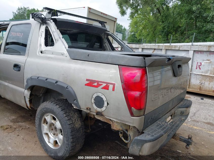 2003 Chevrolet Avalanche 1500 VIN: 3GNEK13T73G306731 Lot: 39888808