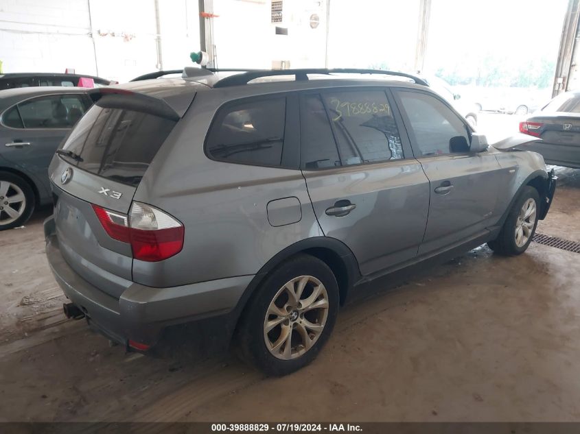 2009 BMW X3 xDrive30I VIN: WBXPC93479WJ24384 Lot: 39888829