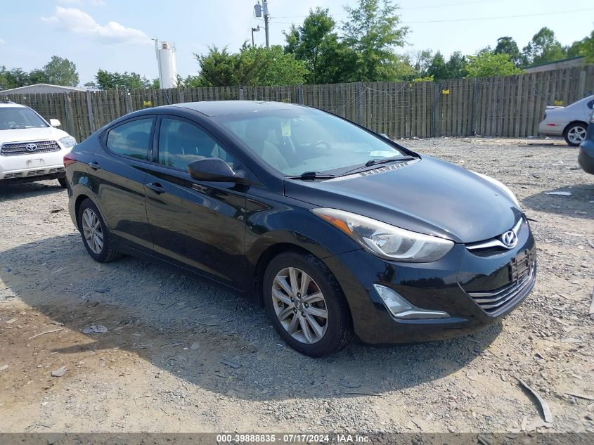 2014 Hyundai Elantra Se VIN: 5NPDH4AE6EH543987 Lot: 39888835