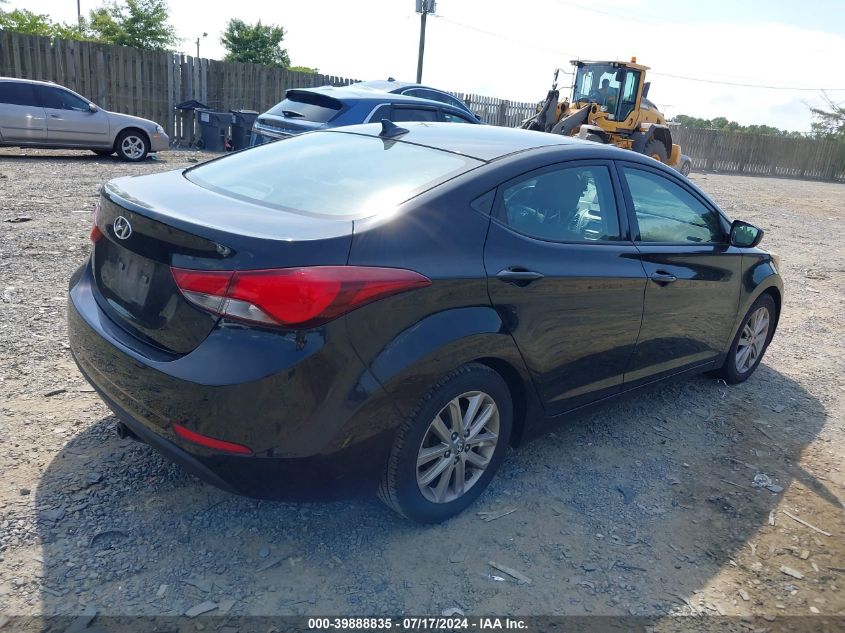 2014 Hyundai Elantra Se VIN: 5NPDH4AE6EH543987 Lot: 39888835