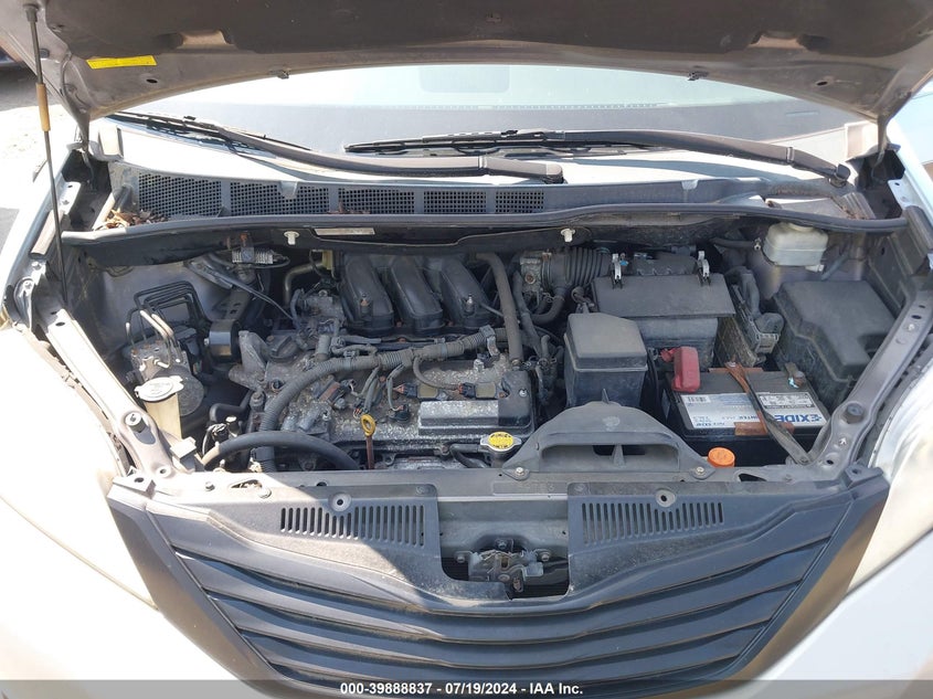 2012 Toyota Sienna Base V6 7 Passenger VIN: 5TDZK3DC5CS206956 Lot: 39888837