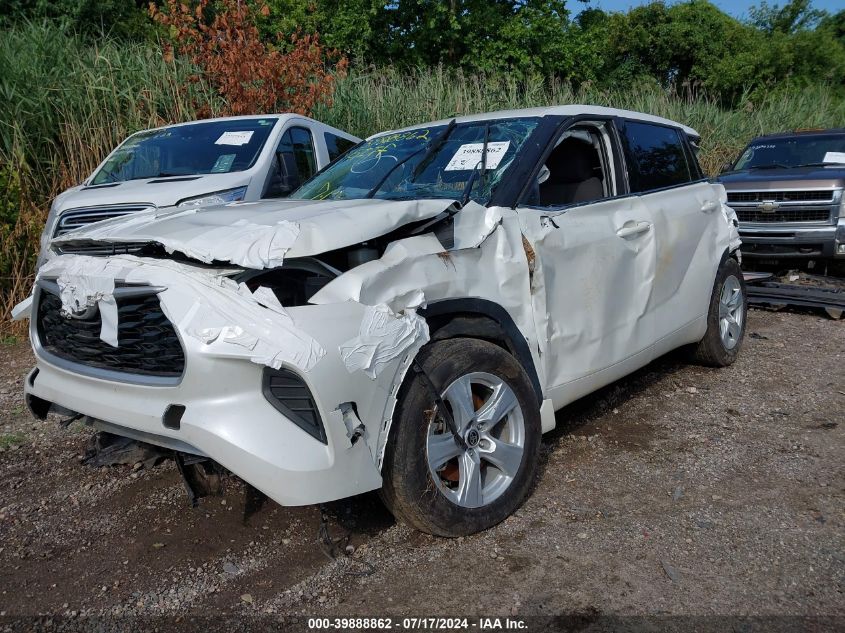 2021 Toyota Highlander L VIN: 5TDCZRAH3MS528596 Lot: 39888862