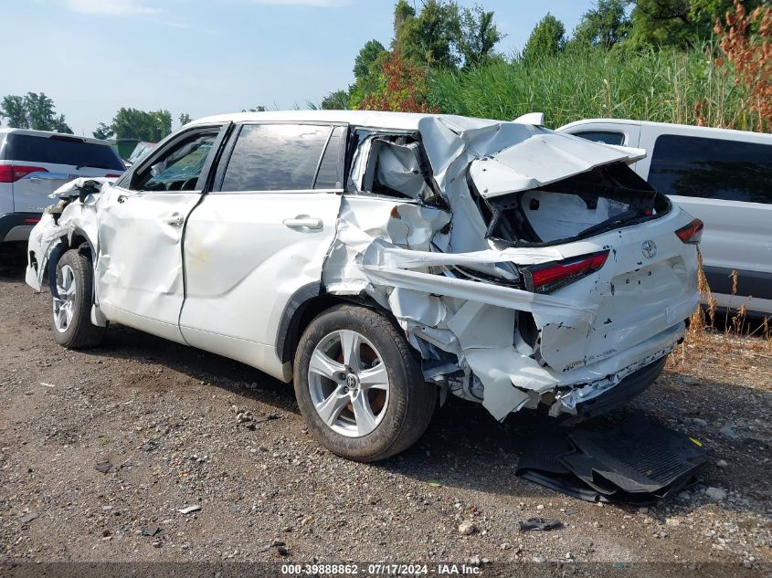 2021 Toyota Highlander L VIN: 5TDCZRAH3MS528596 Lot: 39888862