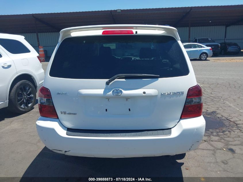 2007 Toyota Highlander V6 VIN: JTEHP21A070193449 Lot: 39888873