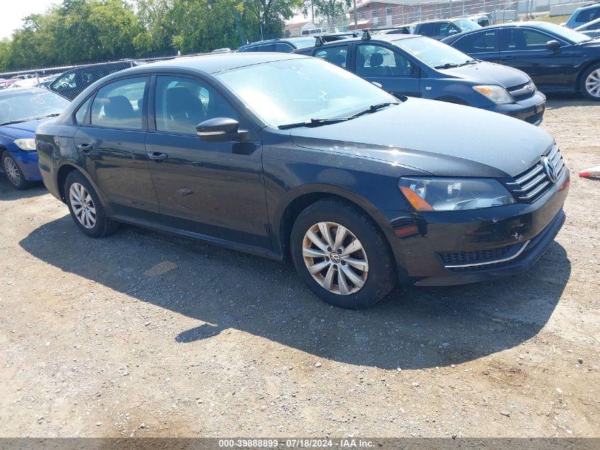 2013 Volkswagen Passat 2.5L S VIN: 1VWAP7A30DC001197 Lot: 39888899