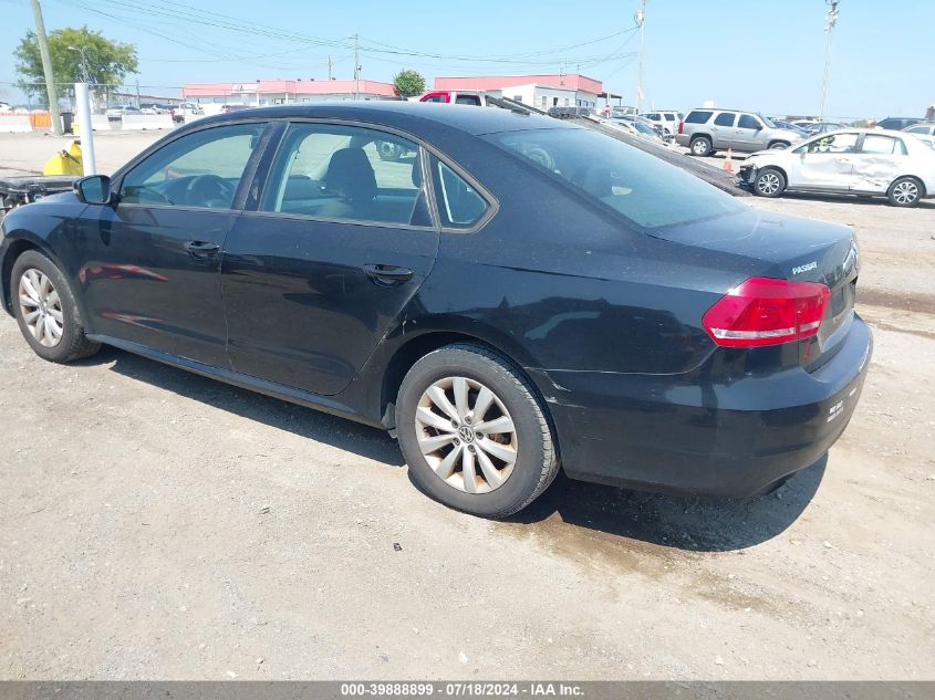 2013 Volkswagen Passat 2.5L S VIN: 1VWAP7A30DC001197 Lot: 39888899