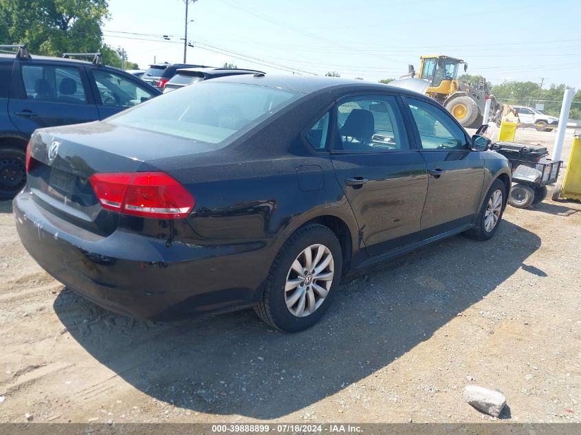 2013 Volkswagen Passat 2.5L S VIN: 1VWAP7A30DC001197 Lot: 39888899