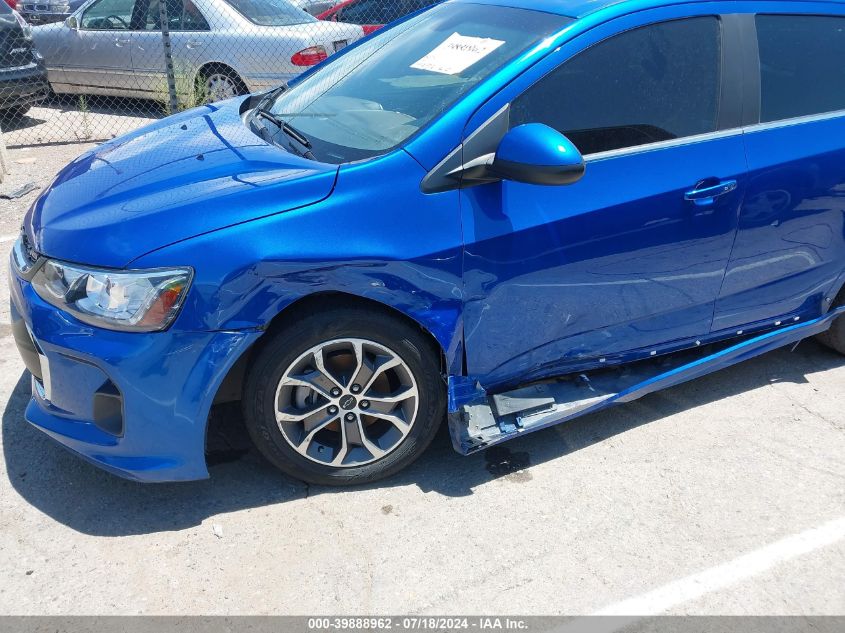 2019 Chevrolet Sonic Lt Auto VIN: 1G1JD6SB5K4116017 Lot: 39888962