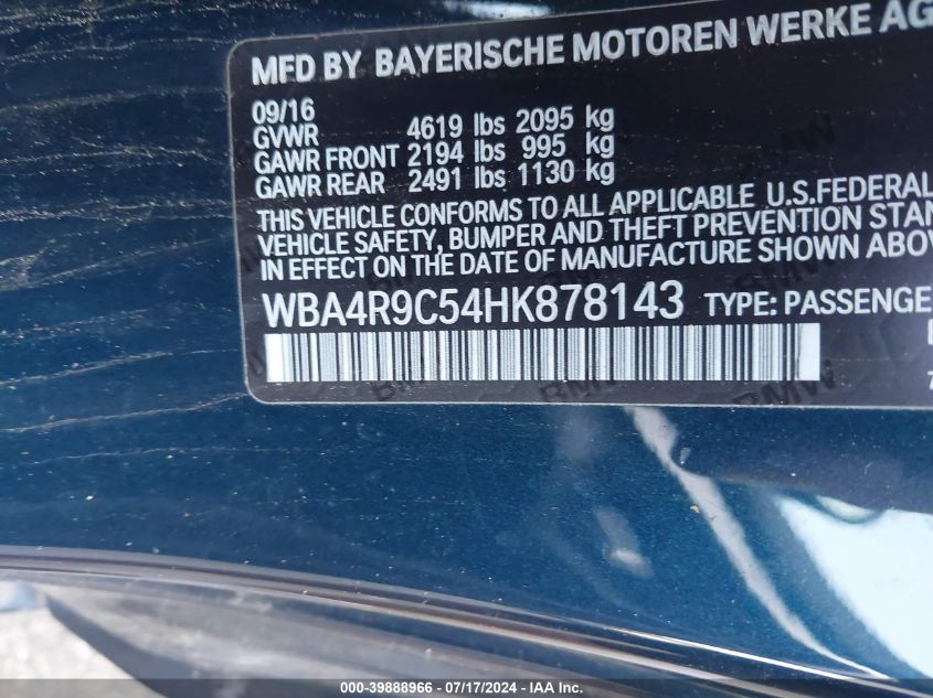 WBA4R9C54HK878143 2017 BMW 430I xDrive