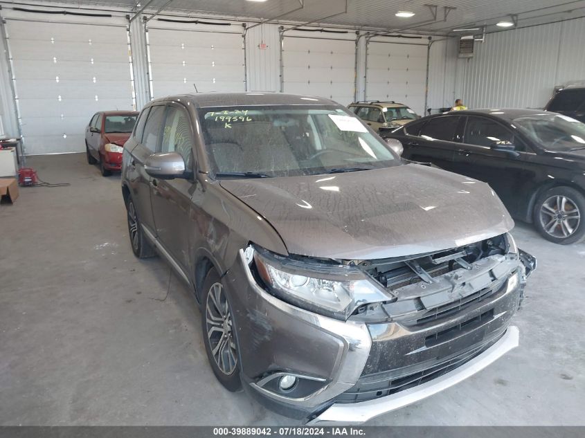 2016 Mitsubishi Outlander Se/Sel VIN: JA4AZ3A37GZ046994 Lot: 39889042