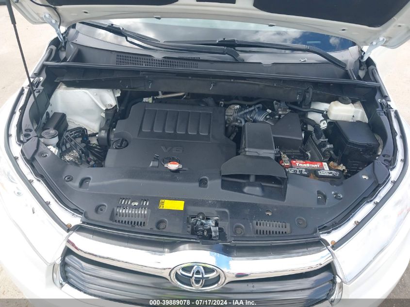 2016 Toyota Highlander Xle V6 VIN: 5TDKKRFH2GS502343 Lot: 39889078