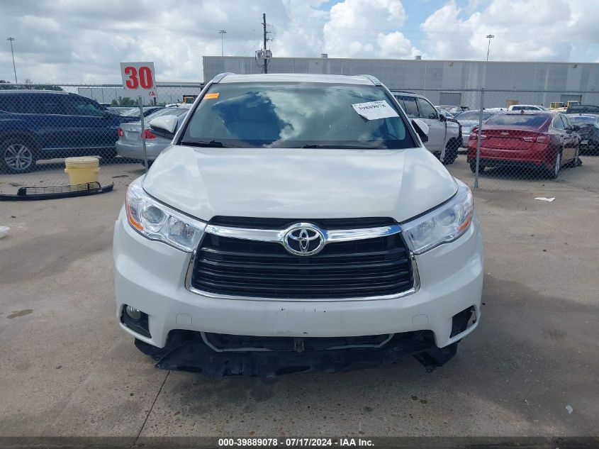 2016 Toyota Highlander Xle V6 VIN: 5TDKKRFH2GS502343 Lot: 39889078