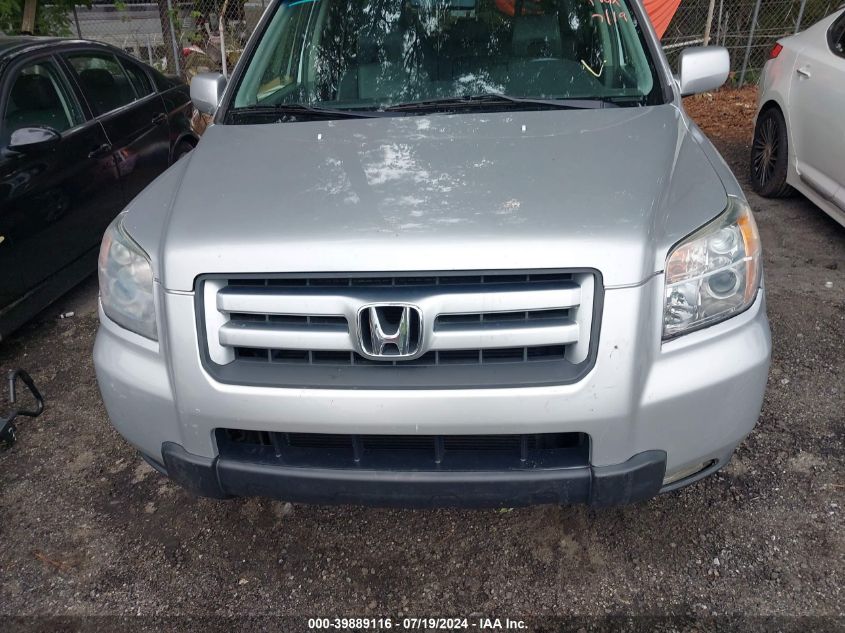 2006 Honda Pilot Ex-L VIN: 2HKYF18616H522809 Lot: 39889116