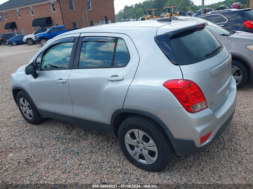 2017 Chevrolet Trax Ls VIN: 3GNCJKSB1HL289724 Lot: 39889221