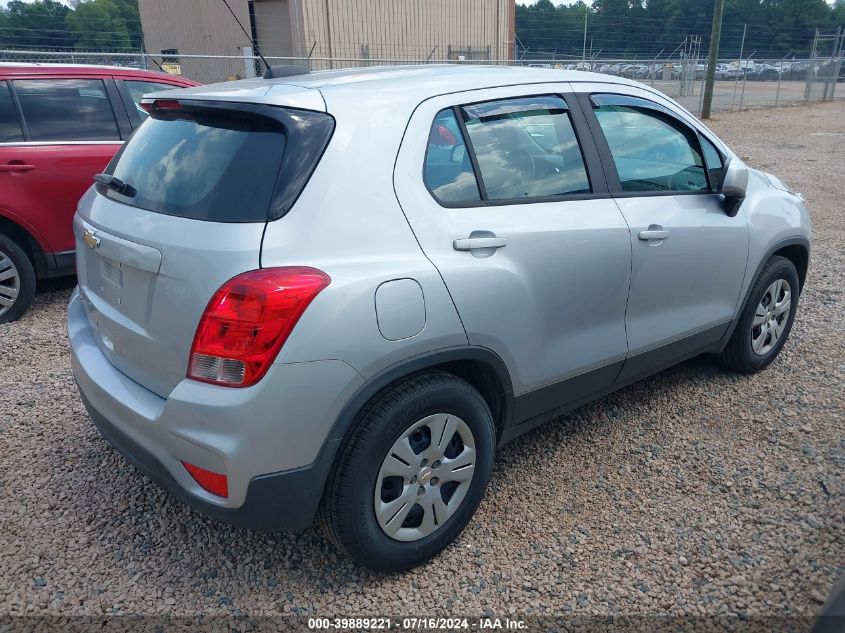 2017 Chevrolet Trax Ls VIN: 3GNCJKSB1HL289724 Lot: 39889221