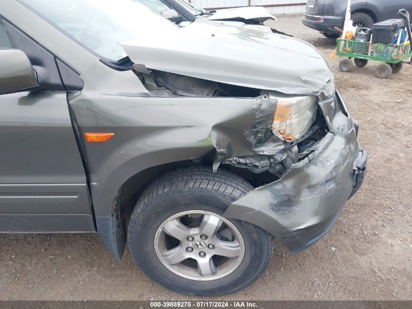 2006 Honda Pilot Ex VIN: 2HKYF18476H509125 Lot: 39889275