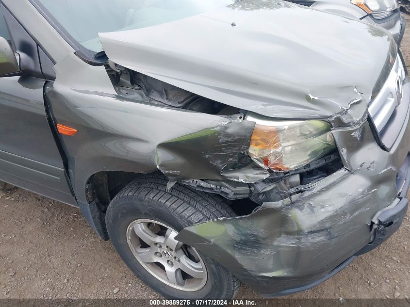 2006 Honda Pilot Ex VIN: 2HKYF18476H509125 Lot: 39889275