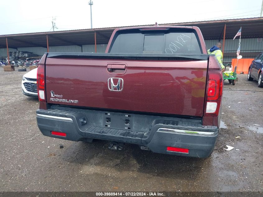 2019 Honda Ridgeline Rtl-T VIN: 5FPYK2F69KB001129 Lot: 39889414