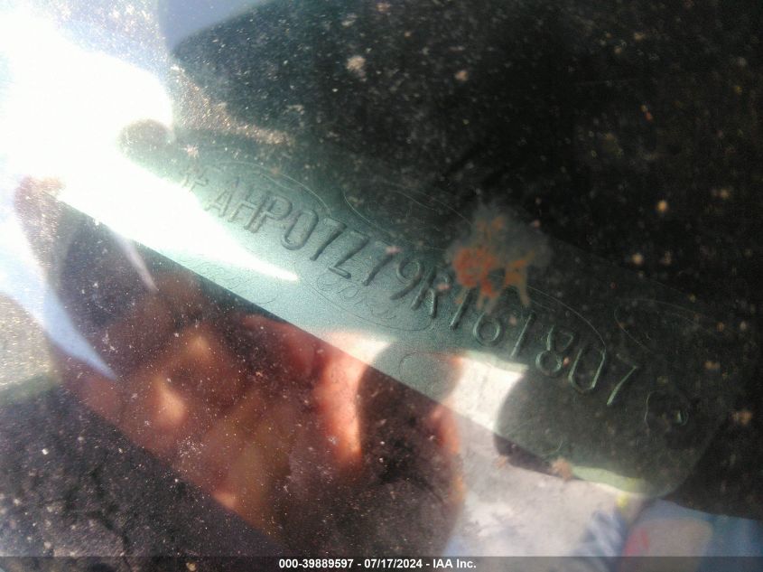 2009 Ford Fusion Se VIN: 3FAHP07Z79R161807 Lot: 39889597