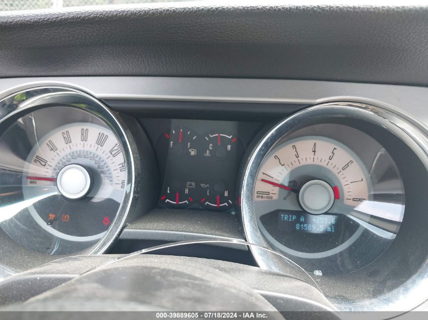 2012 Ford Mustang V6 Premium VIN: 1ZVBP8AM7C5207929 Lot: 39889605