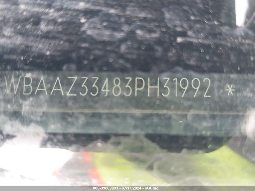 2003 BMW 325I VIN: WBAAZ33483PH31992 Lot: 39889893