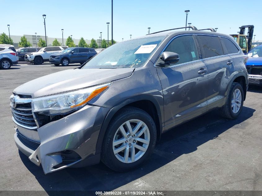 2015 Toyota Highlander Le VIN: 5TDZARFH7FS016272 Lot: 39890228
