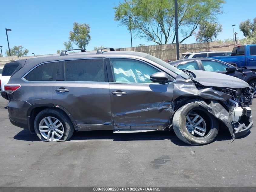 2015 Toyota Highlander Le VIN: 5TDZARFH7FS016272 Lot: 39890228