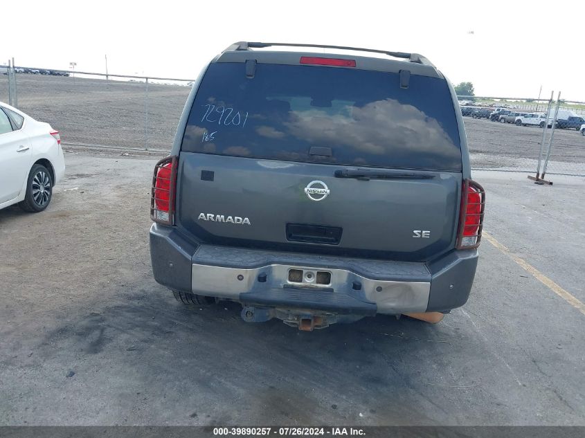 2006 Nissan Armada Se VIN: 5N1AA08B66N729201 Lot: 39890257