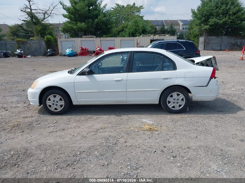 2003 Honda Civic Lx VIN: 2HGES16513H624528 Lot: 39890314