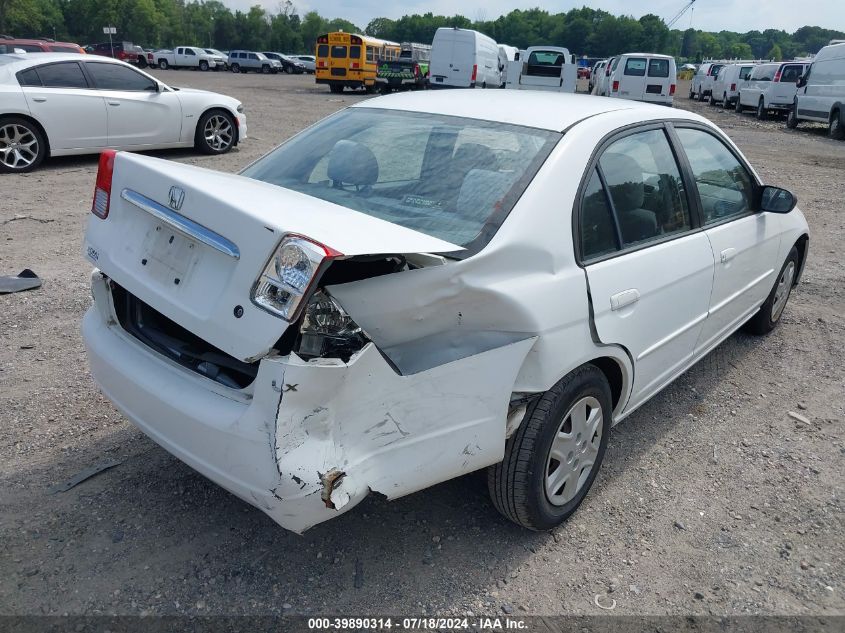 2003 Honda Civic Lx VIN: 2HGES16513H624528 Lot: 39890314