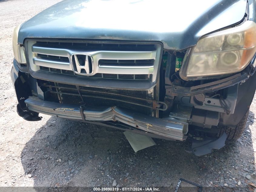 2006 Honda Pilot Ex-L VIN: 2HKYF18646H565119 Lot: 39890319