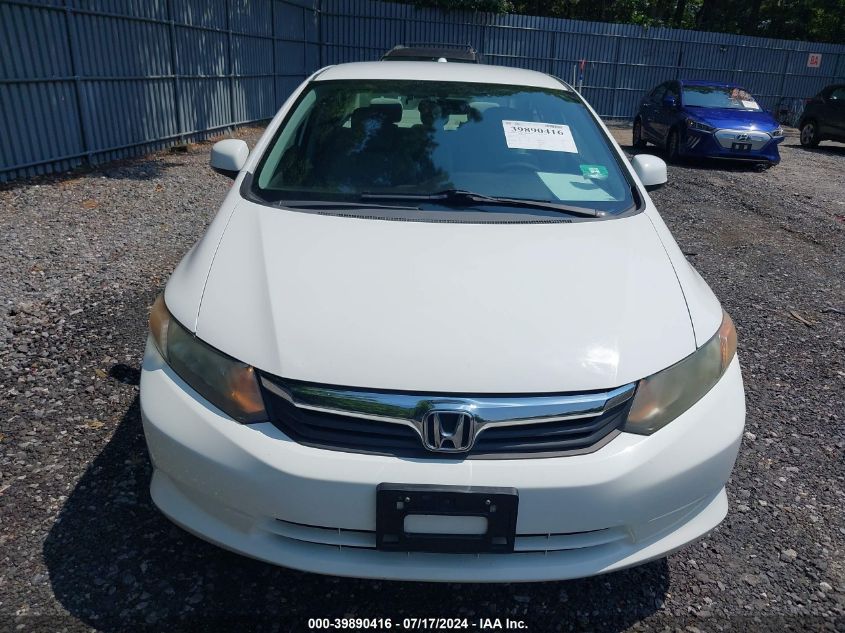 2012 Honda Civic Natural Gas VIN: 19XFB5F58CE000277 Lot: 39890416