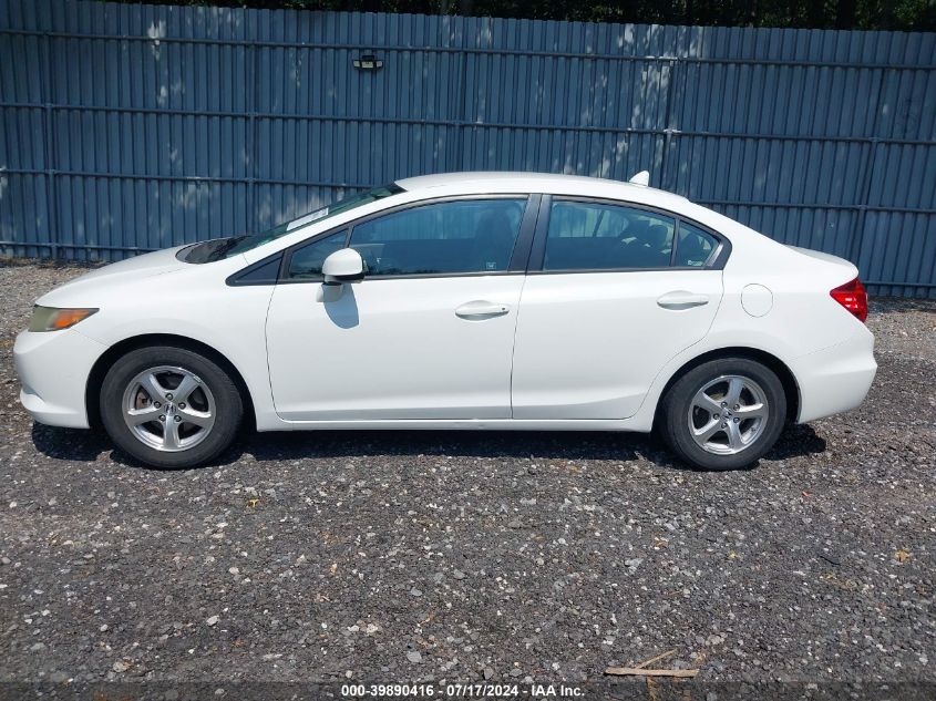 2012 Honda Civic Natural Gas VIN: 19XFB5F58CE000277 Lot: 39890416