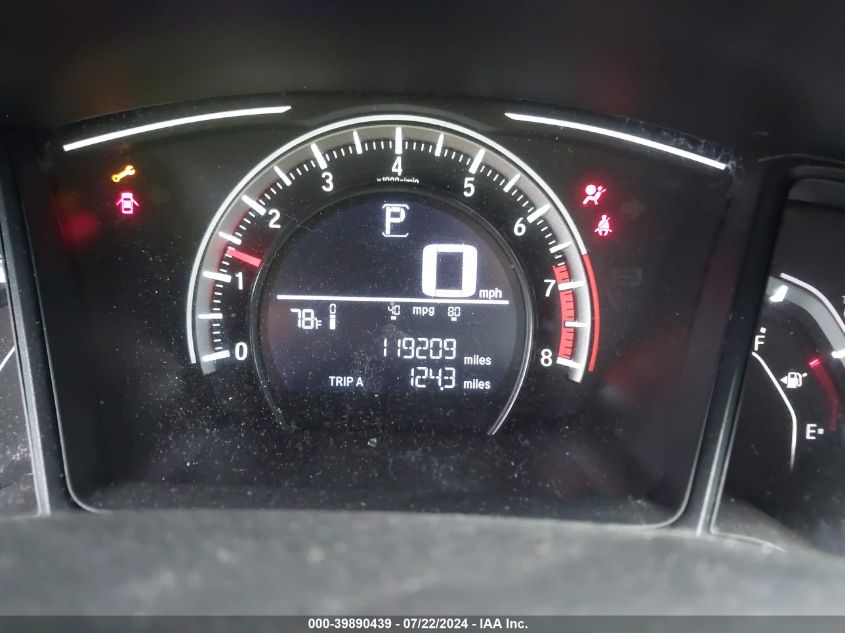 2018 Honda Civic Lx VIN: 19XFC2F55JE011438 Lot: 39890439