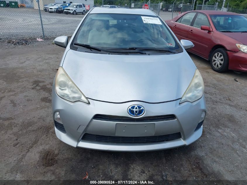 2012 Toyota Prius C One VIN: JTDKDTB34C1516141 Lot: 39890524