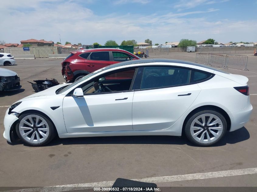 2022 Tesla Model 3 Long Range Dual Motor All-Wheel Drive VIN: 5YJ3E1EB6NF212053 Lot: 39890532