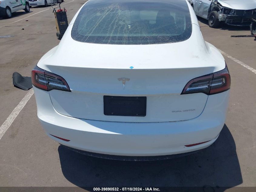 2022 Tesla Model 3 Long Range Dual Motor All-Wheel Drive VIN: 5YJ3E1EB6NF212053 Lot: 39890532